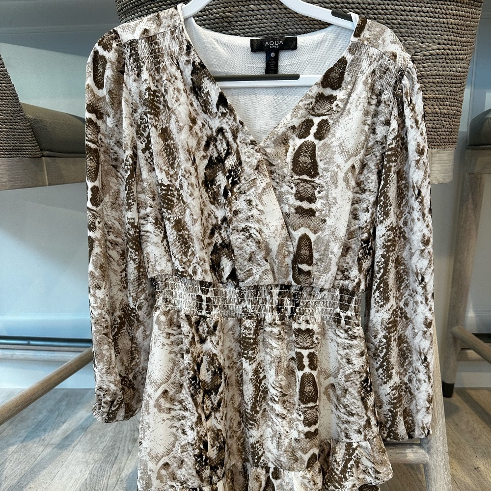 Aqua Girls Snakeskin Pattern Dress